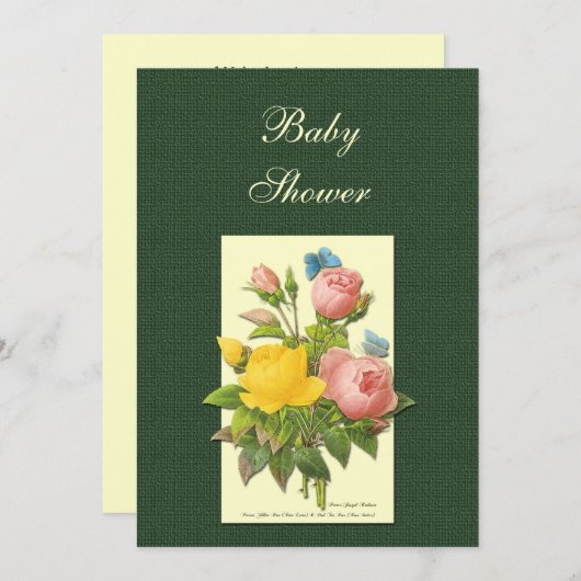  Rozen Aangepaste Babydouches Kaart (Voorkant / Achterkant)