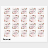 Rozen aangepaste Bruiloft dank u labels stickers (Vel)