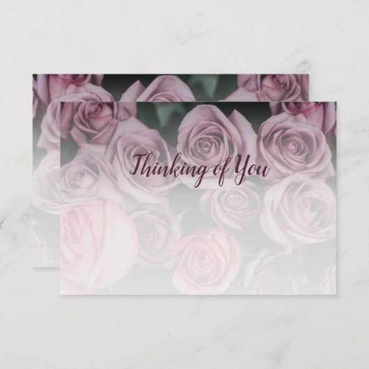 Rozen Aangepaste foto - denken aan jou - Notitiekaartje (Voorkant / Achterkant)