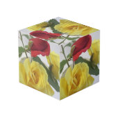 Rozen Aangepaste foto's van 4 inch Kubus (Achter hoekig)