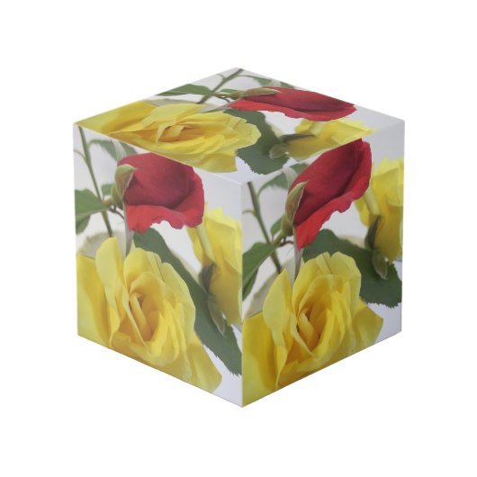 Rozen Aangepaste foto's van 4 inch Kubus (Voorkant hoekig)