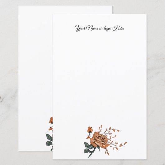 Rozen - Aangepaste schrijfbenodigdheden (Voorkant / Achterkant)