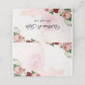 Rozen aangepaste Trouwplaats kaarten Plaatskaartje (Buitenkant ongevouwen)
