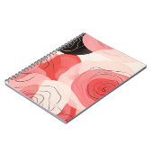 Rozen abstract patroon notitieboek (Linkerzijde)