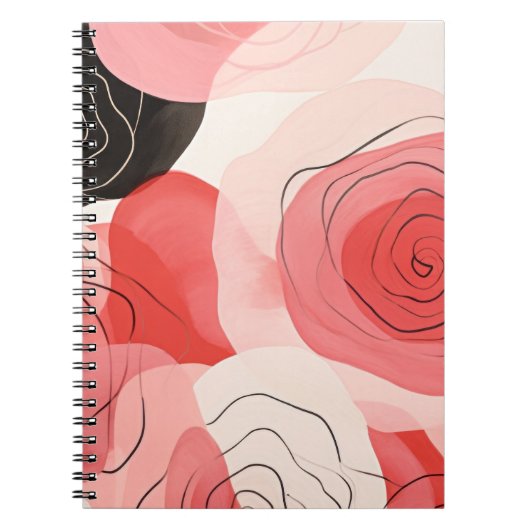 Rozen abstract patroon notitieboek (Voorkant)