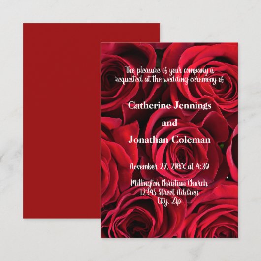 Rozen achtergrond - 3x5 Weddenschap Kaart (Voorkant / Achterkant)