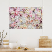 Rozen Achtergrond Poster (Keuken)