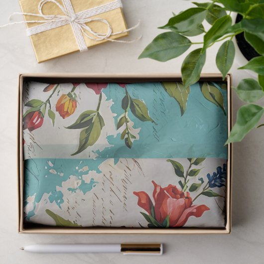 Rozen acryl schilderij Decoupage Tissuepapier (Geschenk)