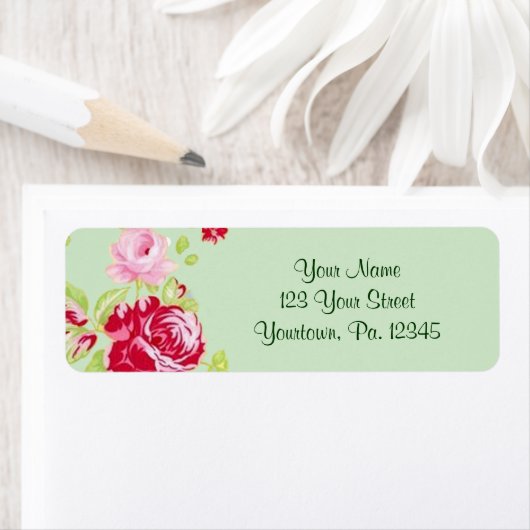 Rozen Adres Etiket (Insitu)