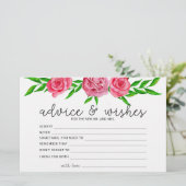 Rozen advies en wensen vrijgezellenfeest briefpapier (Staand voorkant)