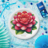 Rozen afbeelding papieren bordje (Feest)