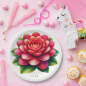 Rozen afbeelding papieren bordje (Feest)