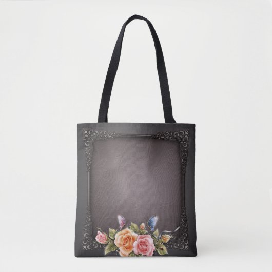 Rozen All-Over-Print Canvas tas, medium Tote Bag (Voorkant)