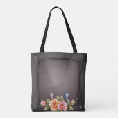 Rozen All-Over-Print Canvas tas, medium Tote Bag (Achterkant)