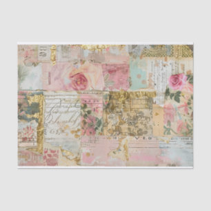 Rozen Antiek Collage Pattern Tissuepapier