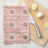  Rozen Antiek letters Theedoek (Quarter Fold)