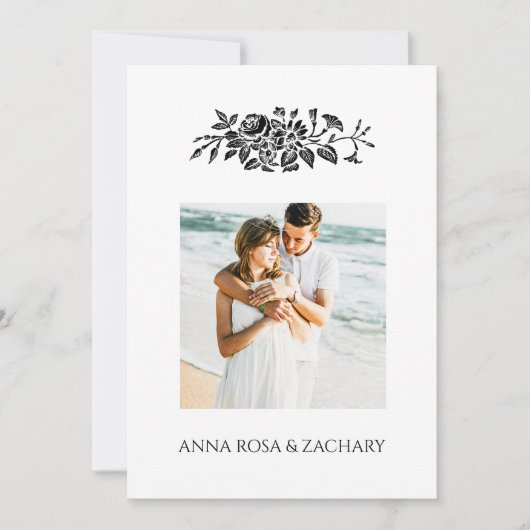 *~* Rozen AR6 Victoriaans QR FOTO RSVP Weddenschap Kaart (Voorkant)