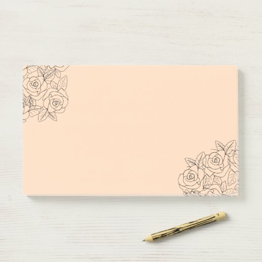 Rozen Art Post-it® Notes (Op bureau)