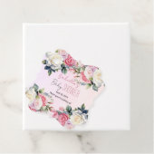 Rozen Baby in Bloom Bloemen Baby shower Bedankjes Labels (In situ)