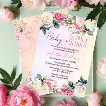 Rozen Baby in Bloom Bloemen Baby shower