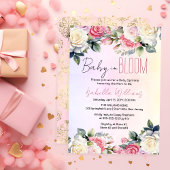 Rozen Baby in Bloom Floral Baby Sprinkle Kaart