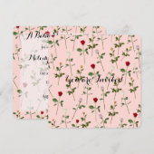 Rozen Baby shower Kaart (Voorkant / Achterkant)