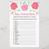 Rozen Babydieren Naam Game (Voorkant)