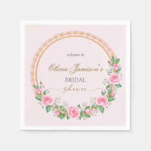 Rozen & Baby's Breath Bridal Krans Welkom Servet