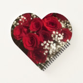 Rozen & Baby's Breath Heart Shapes Notitieboek (Achterkant)