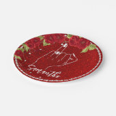 Rozen Bachelorette | Bridal Partij Papieren Bordje (Gekanteld)