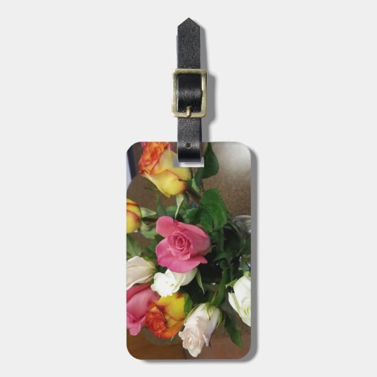 Rozen Bagagelabel (Voorkant verticaal)