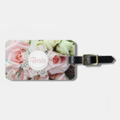 Rozen Bagagelabel van de Aangepaste Bride (Voorkant horizontaal)