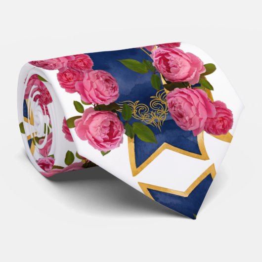 rozen banner stropdas (Opgerold)