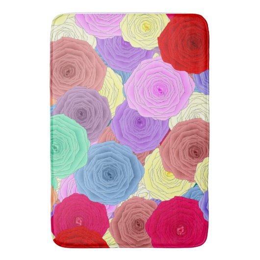 Rozen Bathmat Badmat (Voorkant Verticaal)
