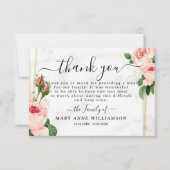 Rozen Beauful Funeral Food Hartelijk dank Bedankkaart (Voorkant)