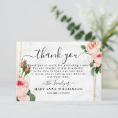 Rozen Beauful Funeral Food Hartelijk dank Bedankkaart (Staand voorkant)