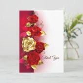 Rozen Bedankkaart (Staand voorkant)