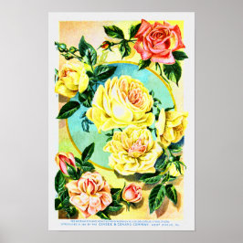 Rozen bedrijf voor bloemen poster