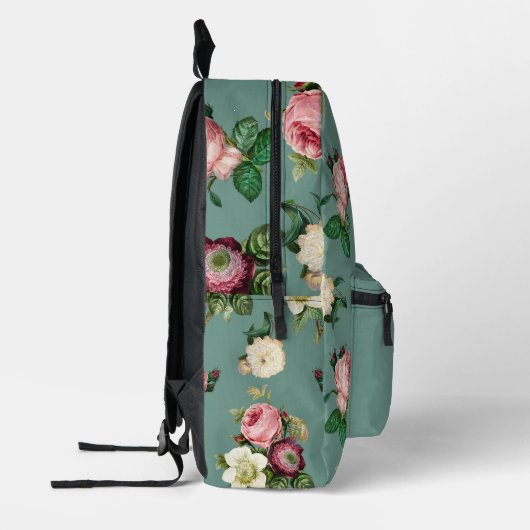 Rozen Bedrukte Rugzak (Links)