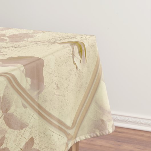 Rozen beige ingelijst tafelkleed (Voorbeeld)