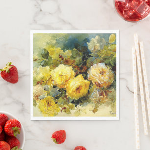 Rozen, beroemd schilderij, Papier Napkin Servet