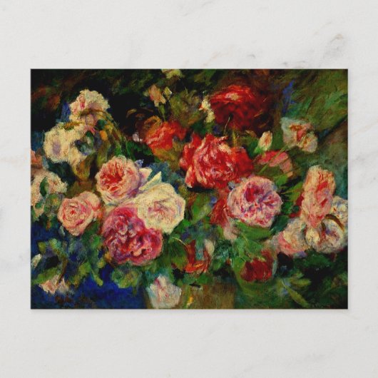 Rozen, beroemd schilderij van Renoir, Briefkaart (Voorkant)