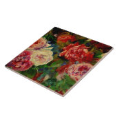 Rozen, beroemd schilderij van Renoir, Tegeltje (Zijkant)