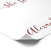 Rozen Beste dag bruiloft Datum Ja Dag Teken Poster (Hoek)