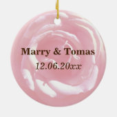 Rozen Bewaar de datum Ornament (Achterkant)