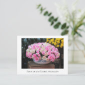 Rozen bij de Feria de las Flores in Medellín Feestdagenkaart (Staand voorkant)