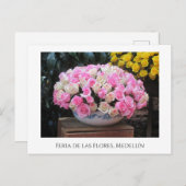 Rozen bij de Feria de las Flores in Medellín Feestdagenkaart (Voorkant / Achterkant)