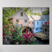 Rozen bij de Plimoth Grist Mill Poster (Voorkant)