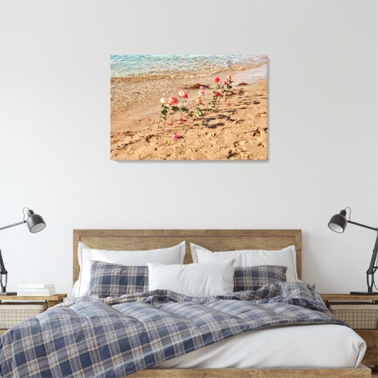 Rozen bij Zee Canvas Afdruk (Insitu (Slaapkamer))