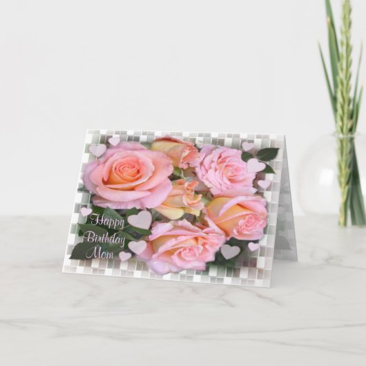 Rozen Birthday Kaart voor mam (Voorkant)